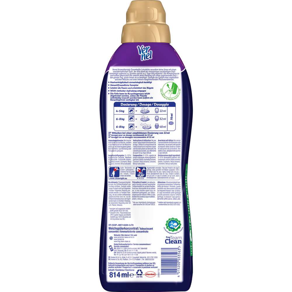 Produktabbildung Vernel Weichspüler Aroma Therapie, Lotusblüte