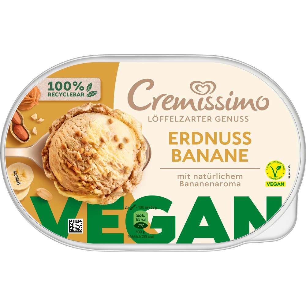 Produktabbildung Langnese Eis Cremissimo, Erdnuss Banane Vegan