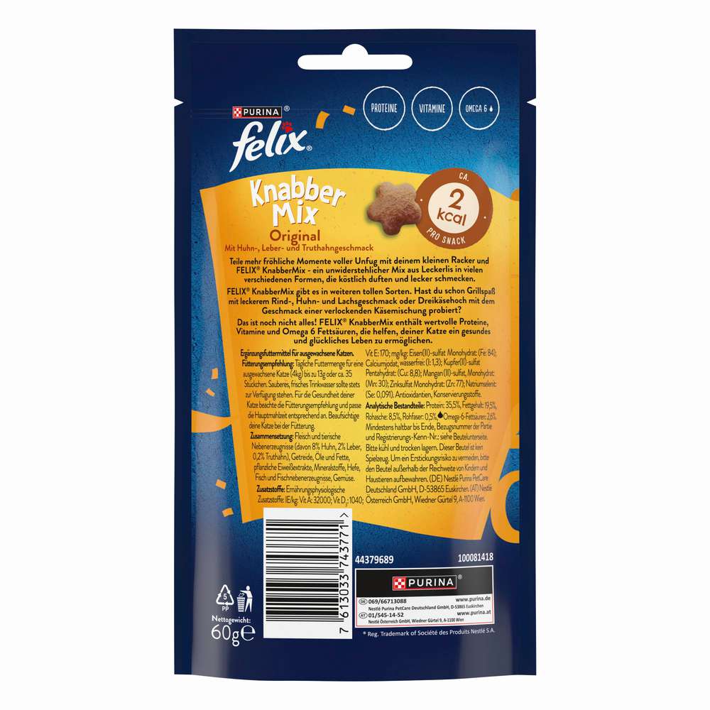 Produktabbildung Felix Katzen-Snack Knabbermix, Original