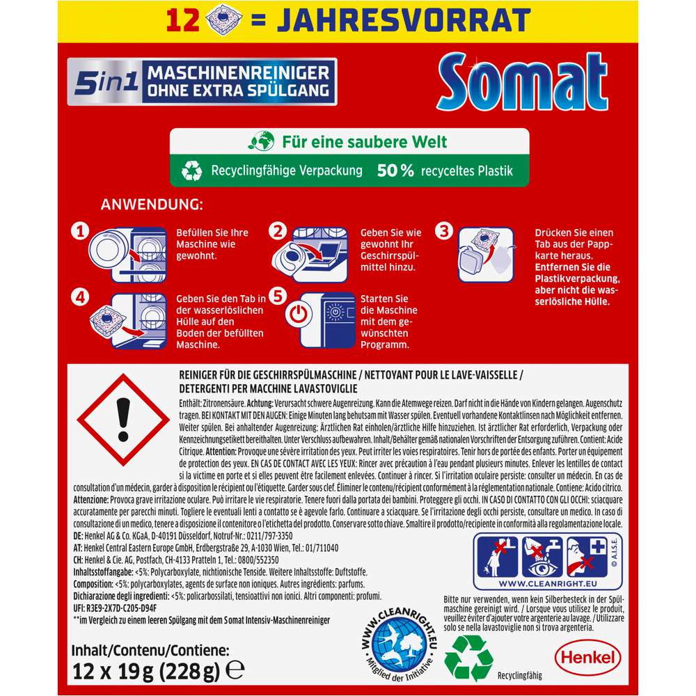 Produktabbildung Somat Spülmaschinen-Reiniger 5in1