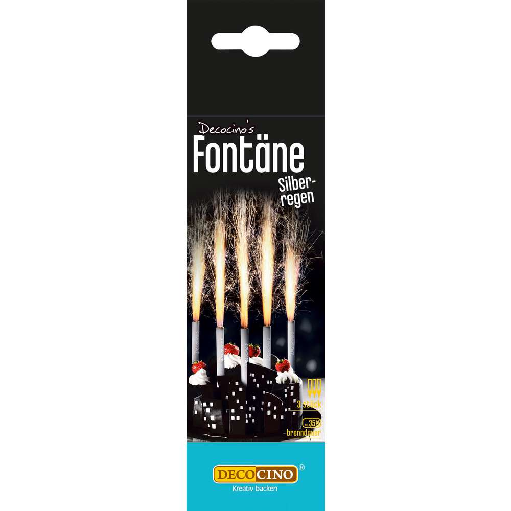 Produktabbildung Decocino Kuchendekoration Fontäne, silber