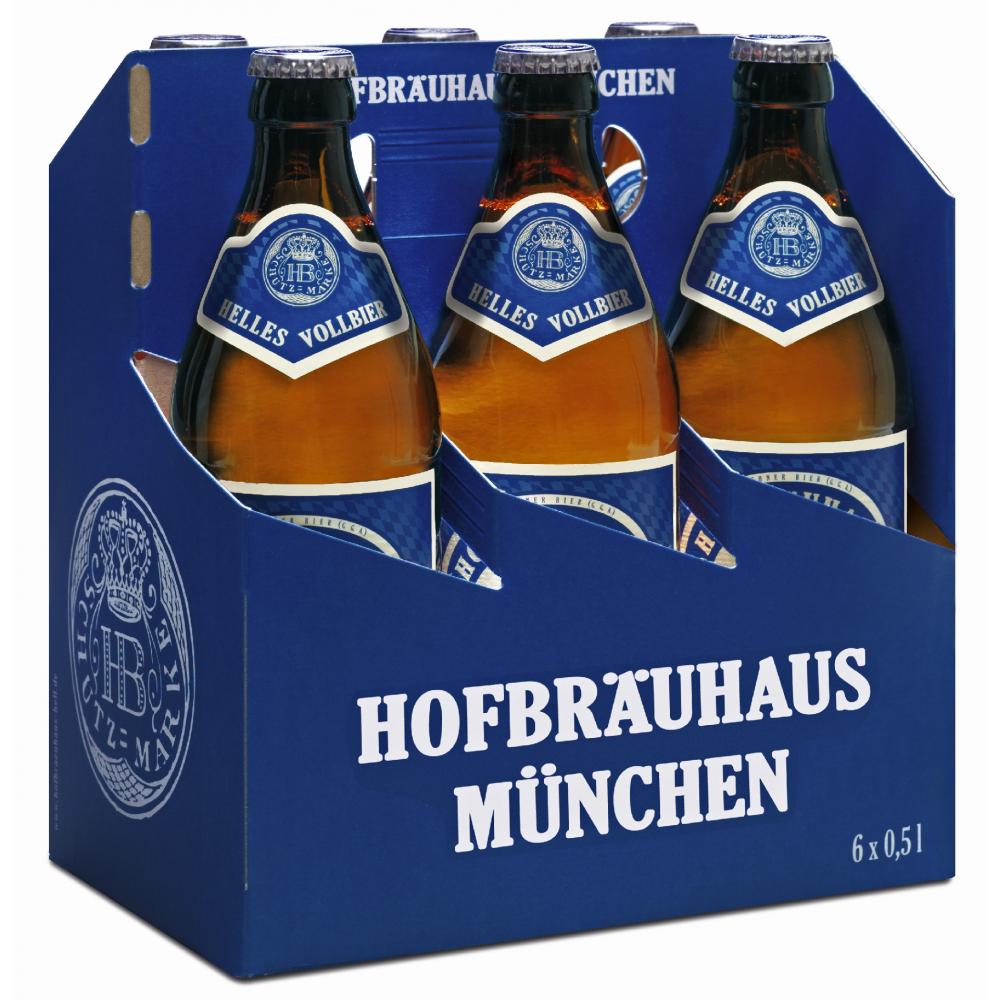 Produktabbildung keine Marke Hofbräu München  Helles Vollbier, je Kiste