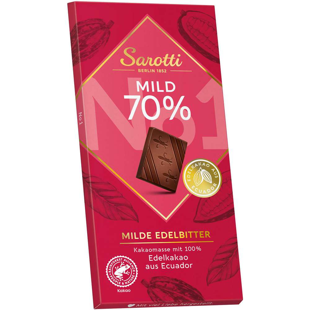 Produktabbildung Sarotti Tafelschokolade No.1, Edelbitter 70%
