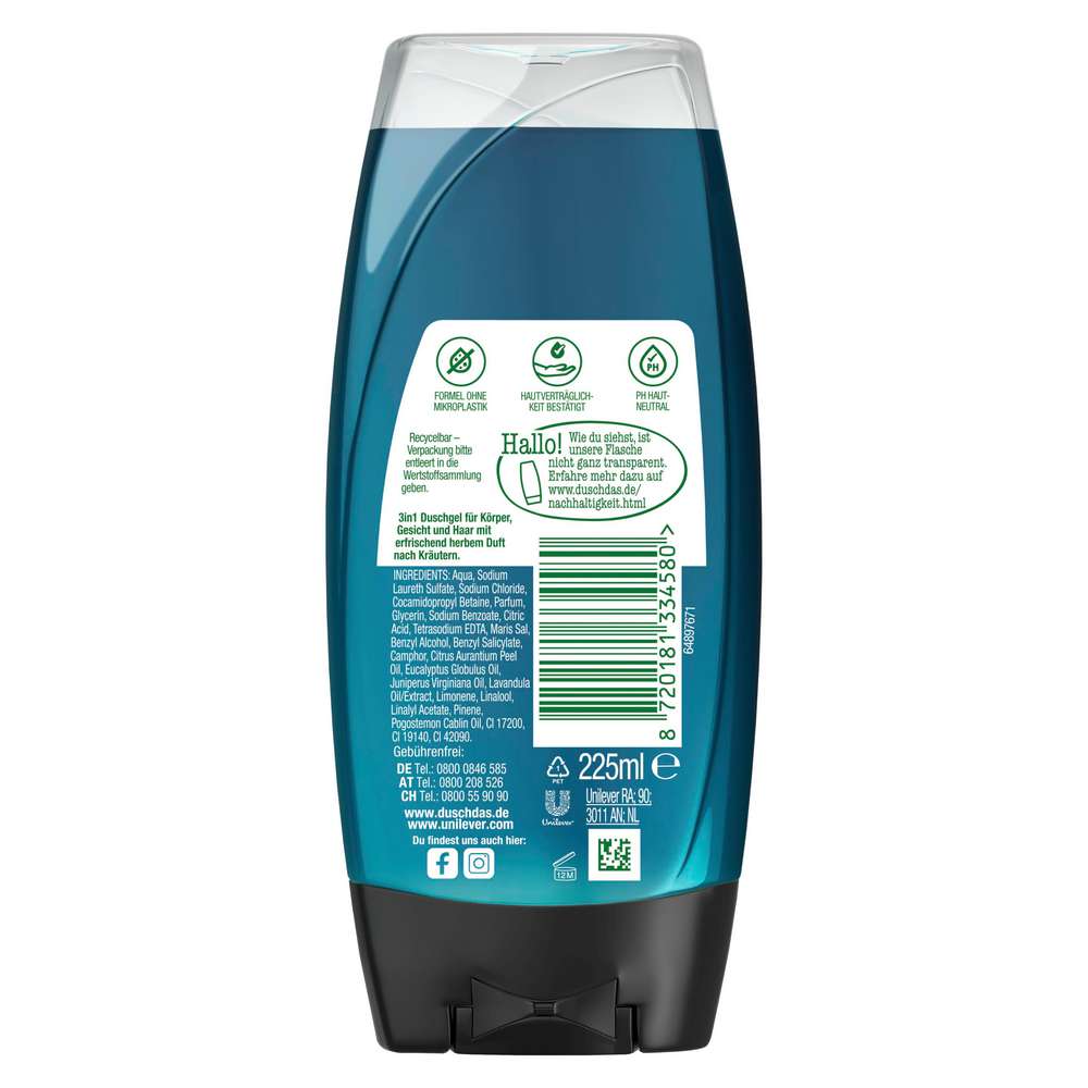 Produktabbildung Duschdas Duschgel, For Men 3in1