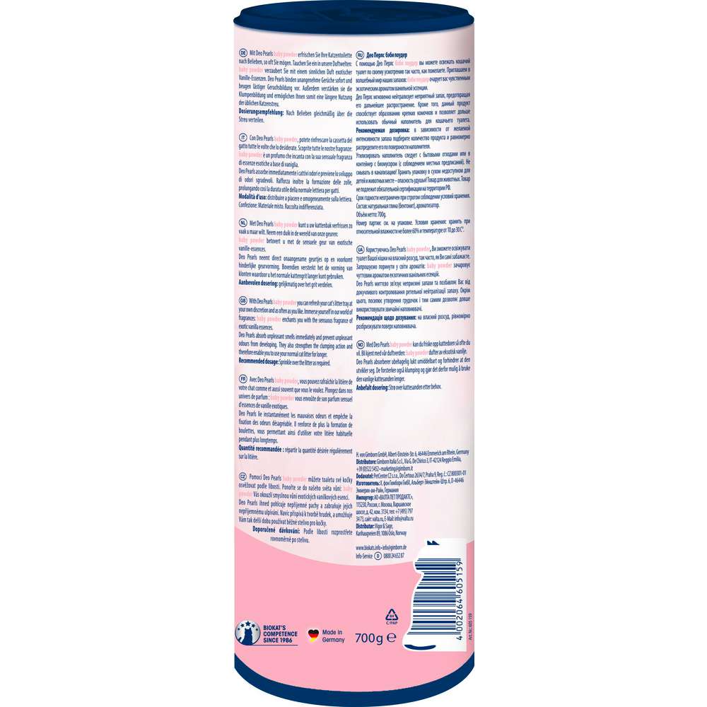 Produktabbildung Biokat's Katzentoilette-Deodorant Deo Pearls, Baby Powder