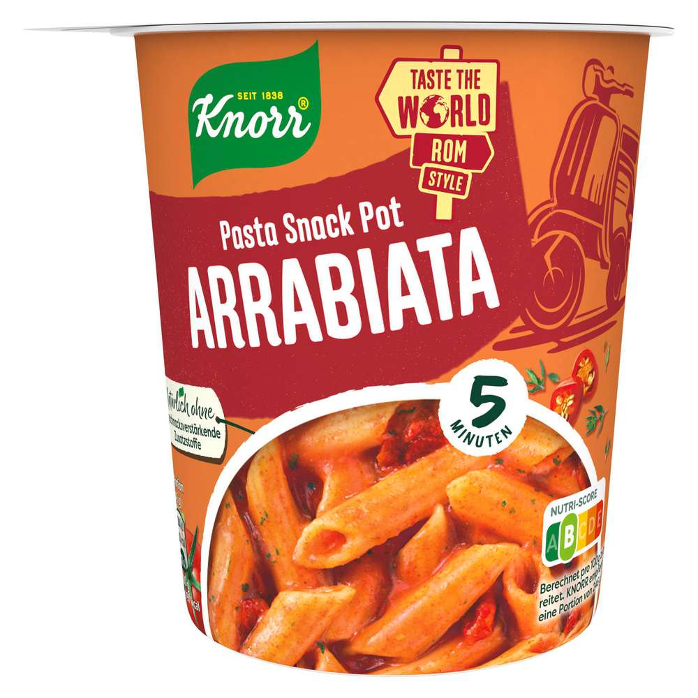 Produktabbildung Knorr Fertiggericht Pasta-Snack, Arrabiata