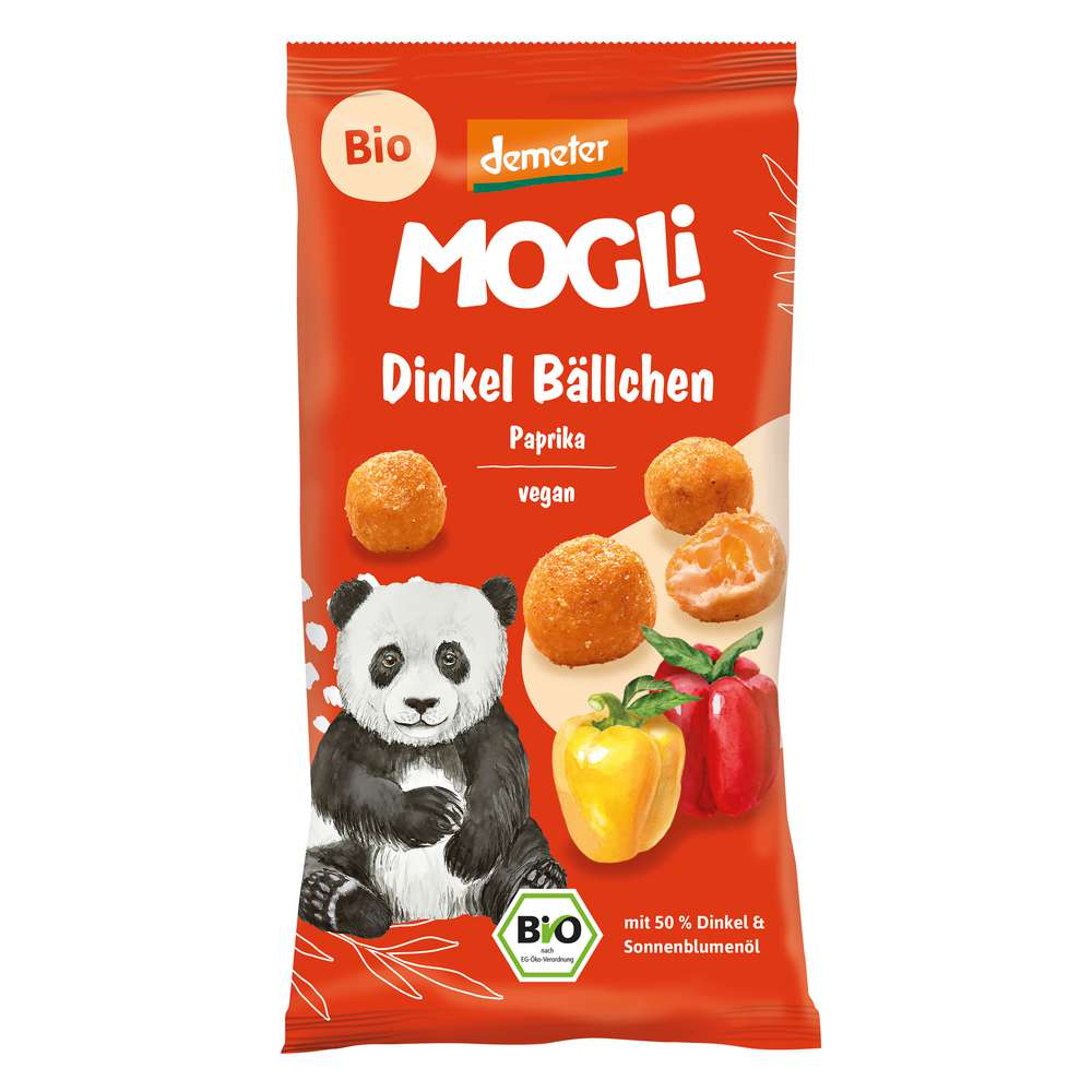 Produktabbildung MOGLi Bio Dinkelbällchen, Paprika
