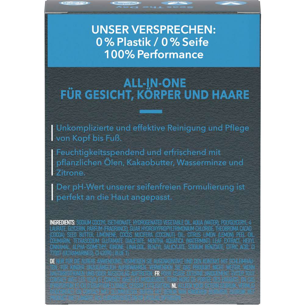 Produktabbildung Foamie 3in1 Feste Duschpflege, Wasserminze & Zitrone