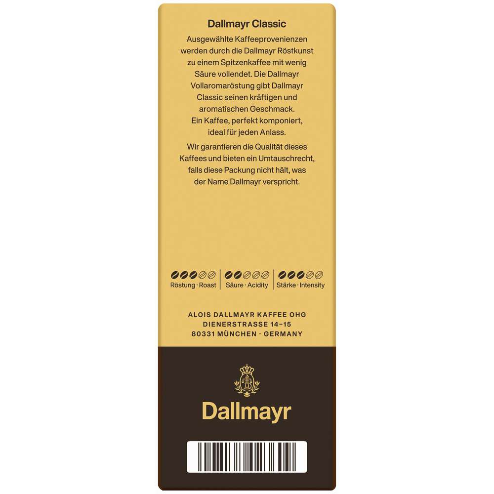 Produktabbildung Dallmayr Kaffee Classic, gemahlen