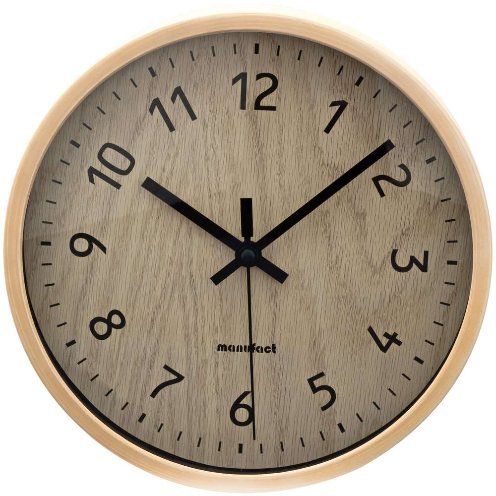 Produktabbildung manufact Holzquartzwanduhr 25cm