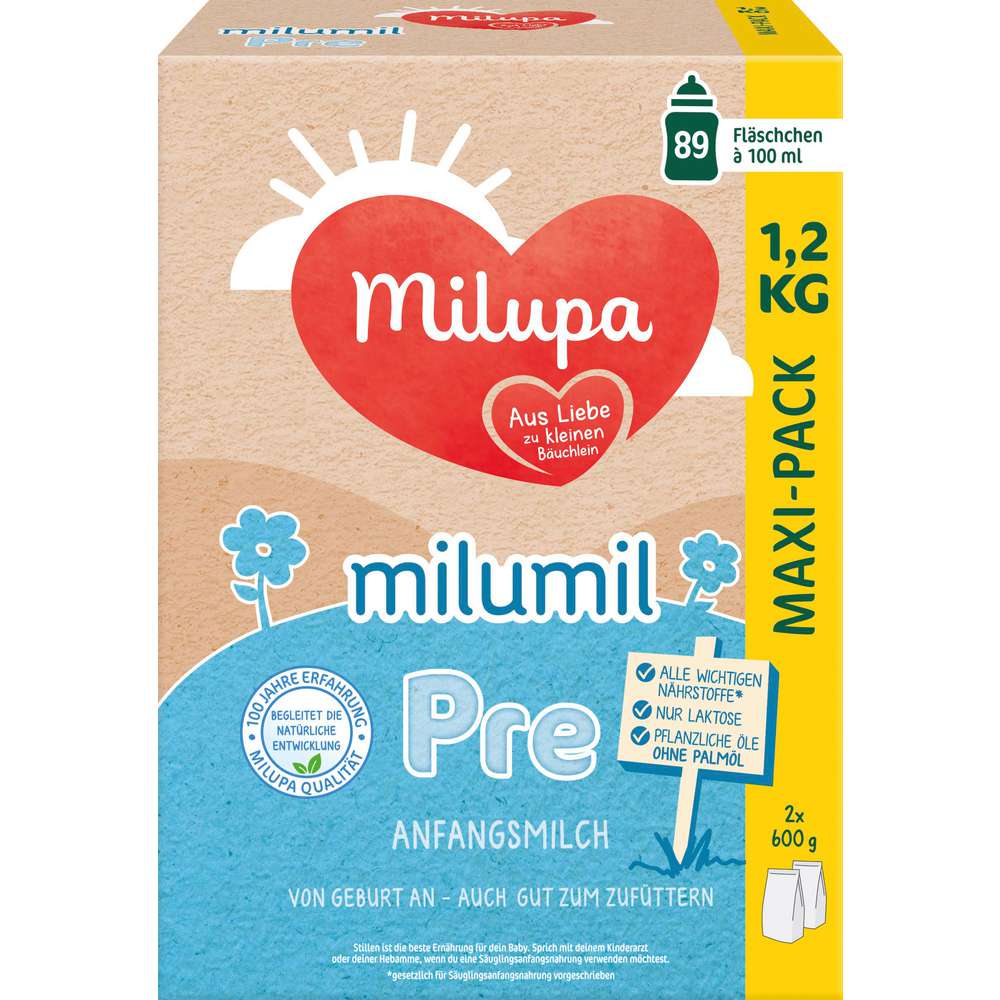 Produktabbildung Milupa Milumil Anfangsmilch, Pre