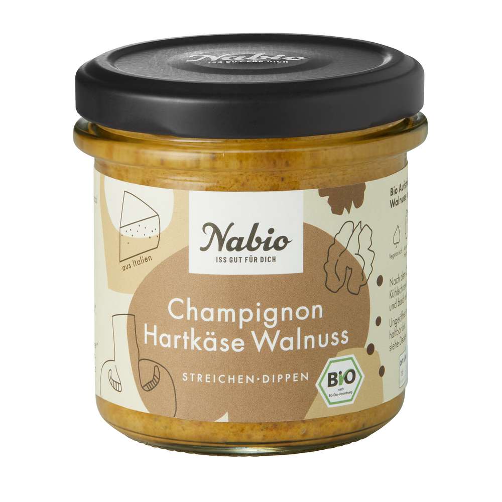 Produktabbildung Nabio Bio Brotaufstrich, Hartkäse-Champignon