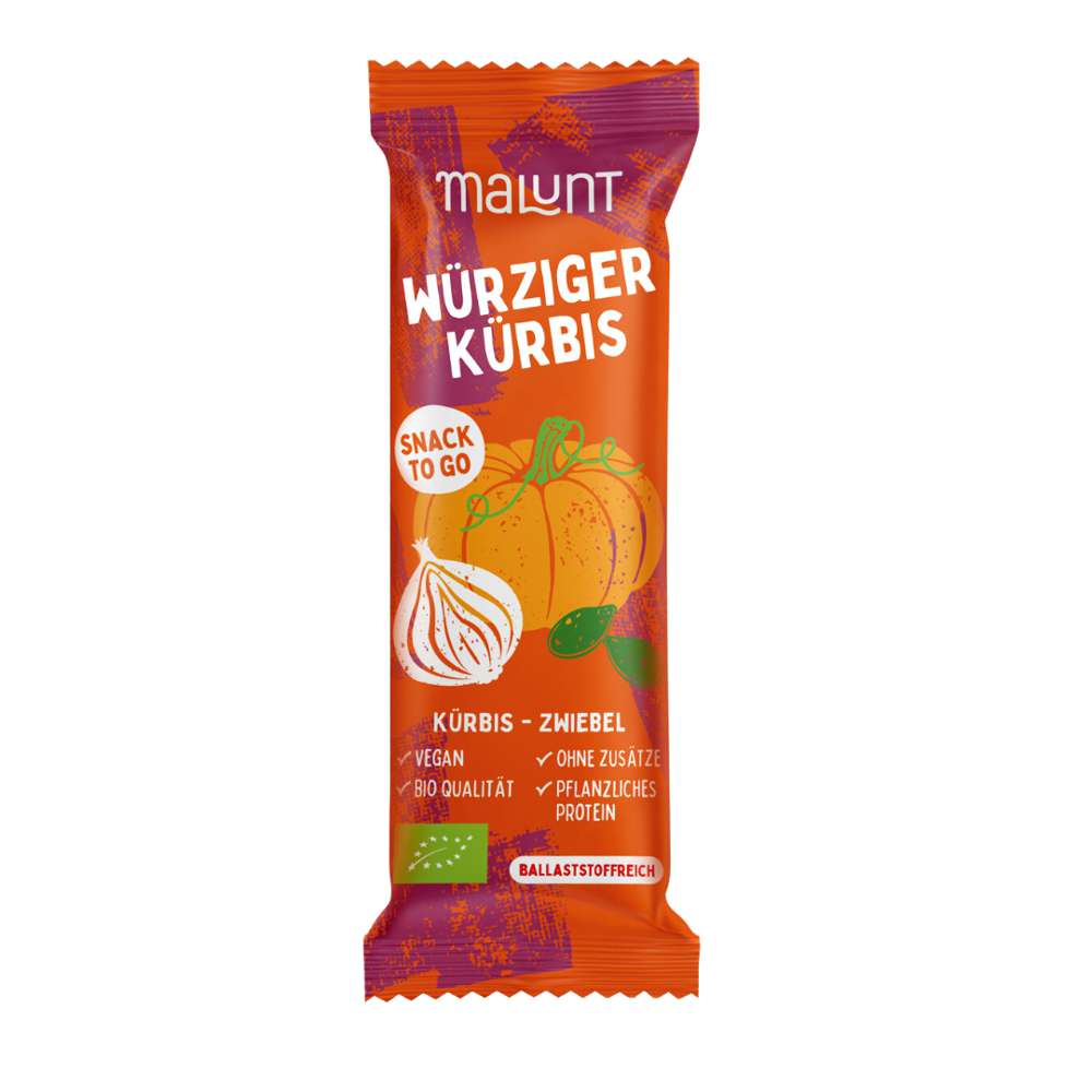Produktabbildung malunt Bio Gemüse-Riegel, Kürbis-Zwiebel