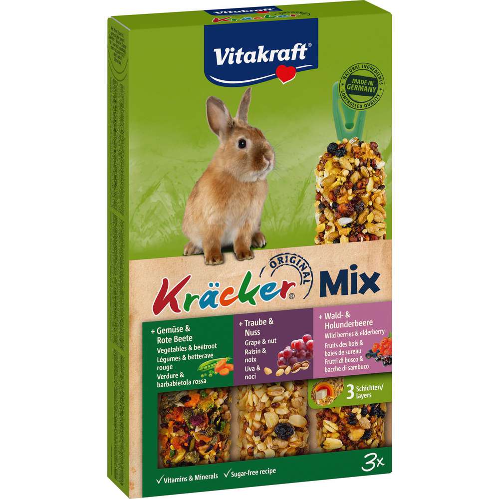 Produktabbildung Vitakraft Kräcker Trio-Mix, Gemüse/Nuss/Waldbeere