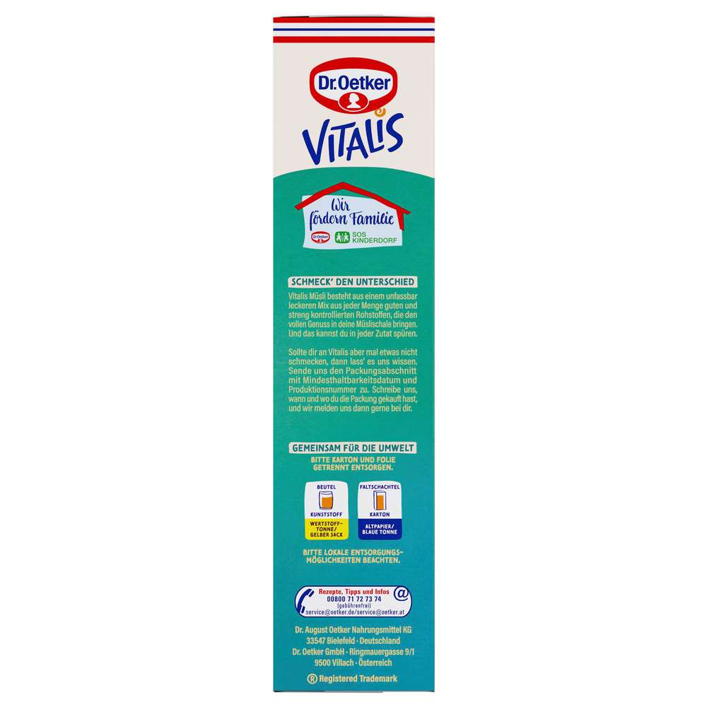 Produktabbildung Dr. Oetker Vitalis Knusper Müsli, Kokos-Mandel