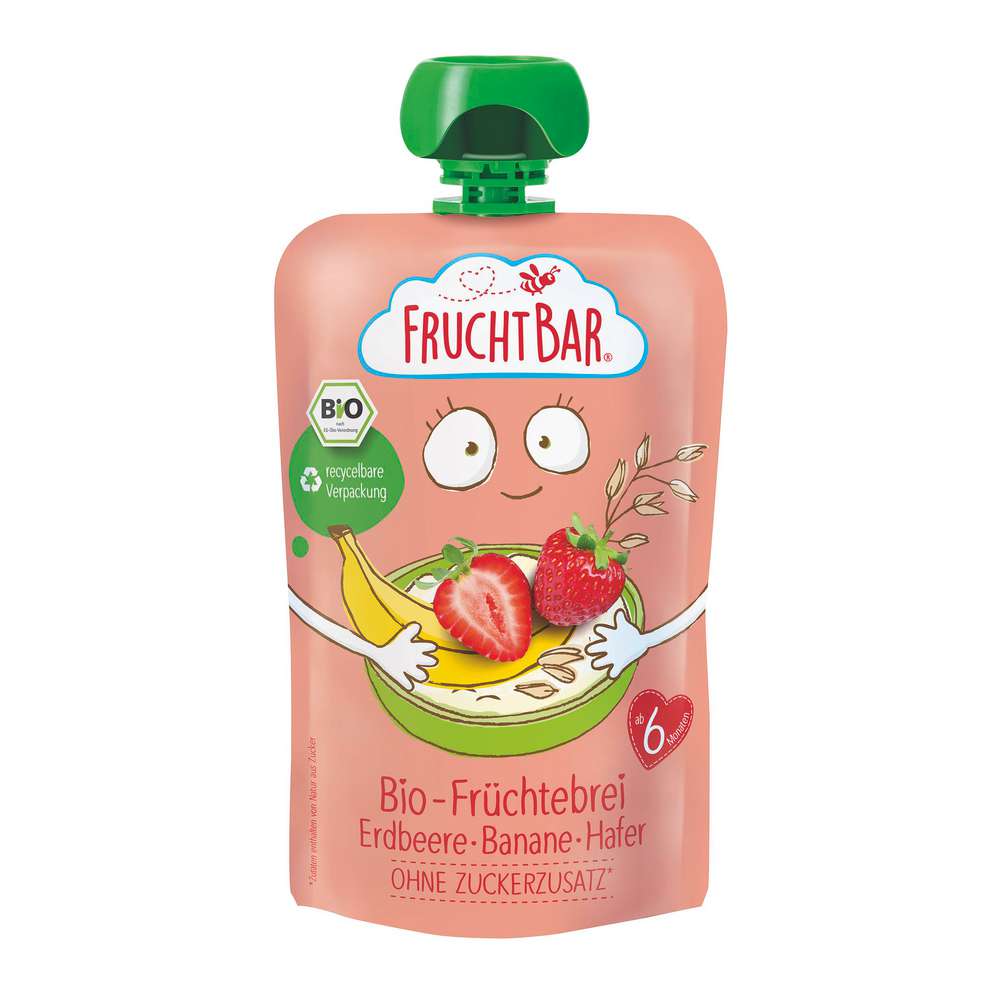 Produktabbildung Fruchtbar Quetschie, Hafer/Erdbeere/Banane