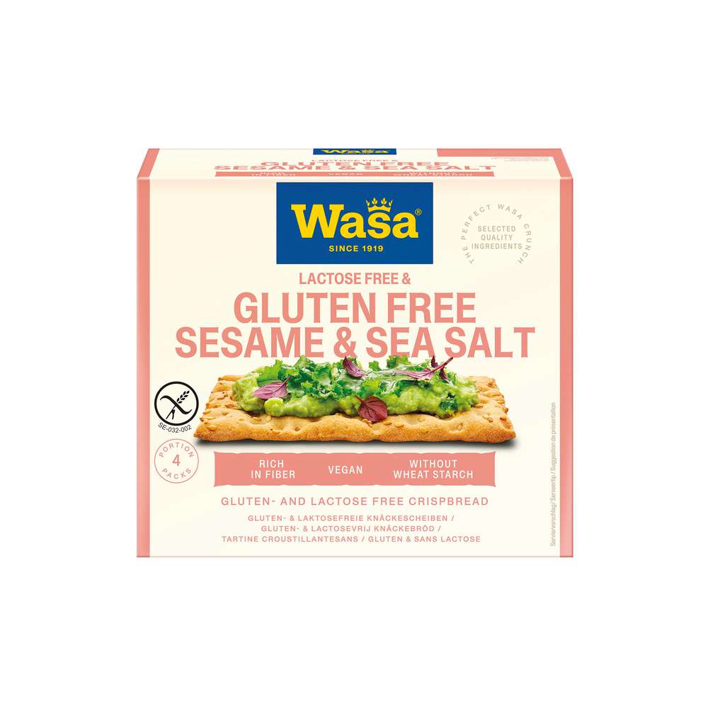 Produktabbildung Wasa Knäckebrot Sesam & Sea Salt, glutenfrei