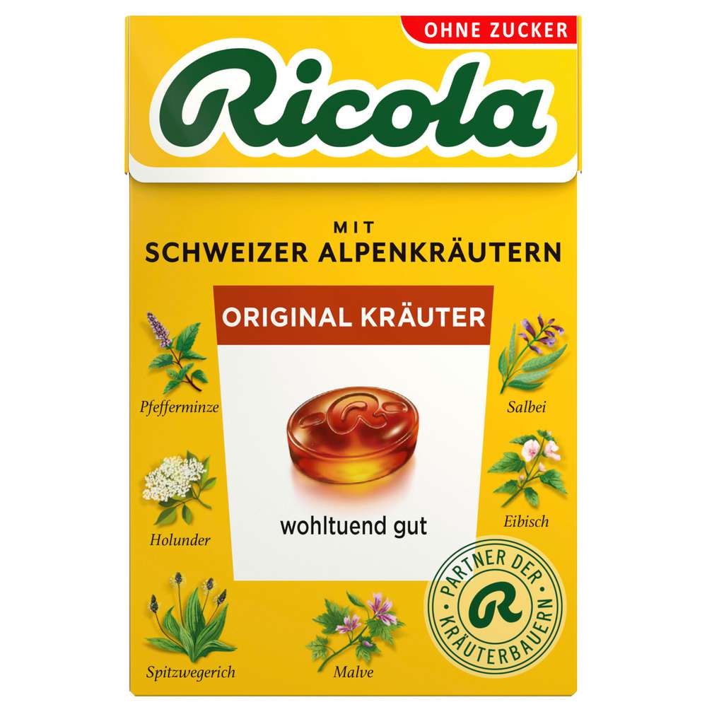 Produktabbildung Ricola Bonbons Original Kräuter, zuckerfrei