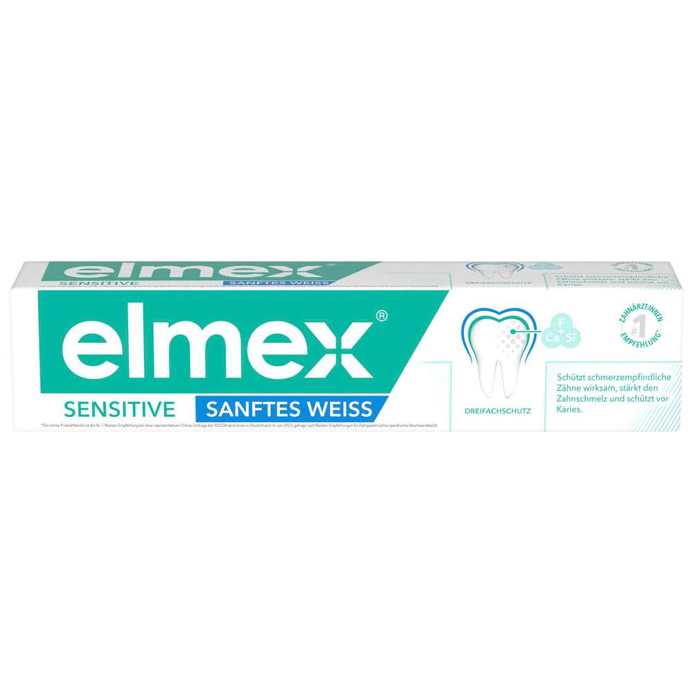 Produktabbildung elmex Zahncreme sensitive, sanftes weiß