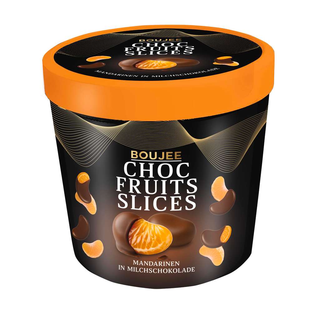 Produktabbildung Boujee Mandarinen in Milchschokolade, tiefgekühlt