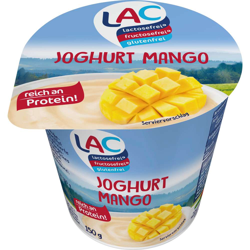 Produktabbildung LAC Fruchtjoghurt Mango, laktosefrei