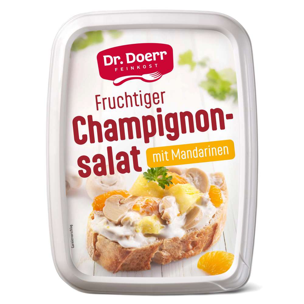 Produktabbildung Dr. Doerr Feinkostsalat, Champignon mit Mandarinen