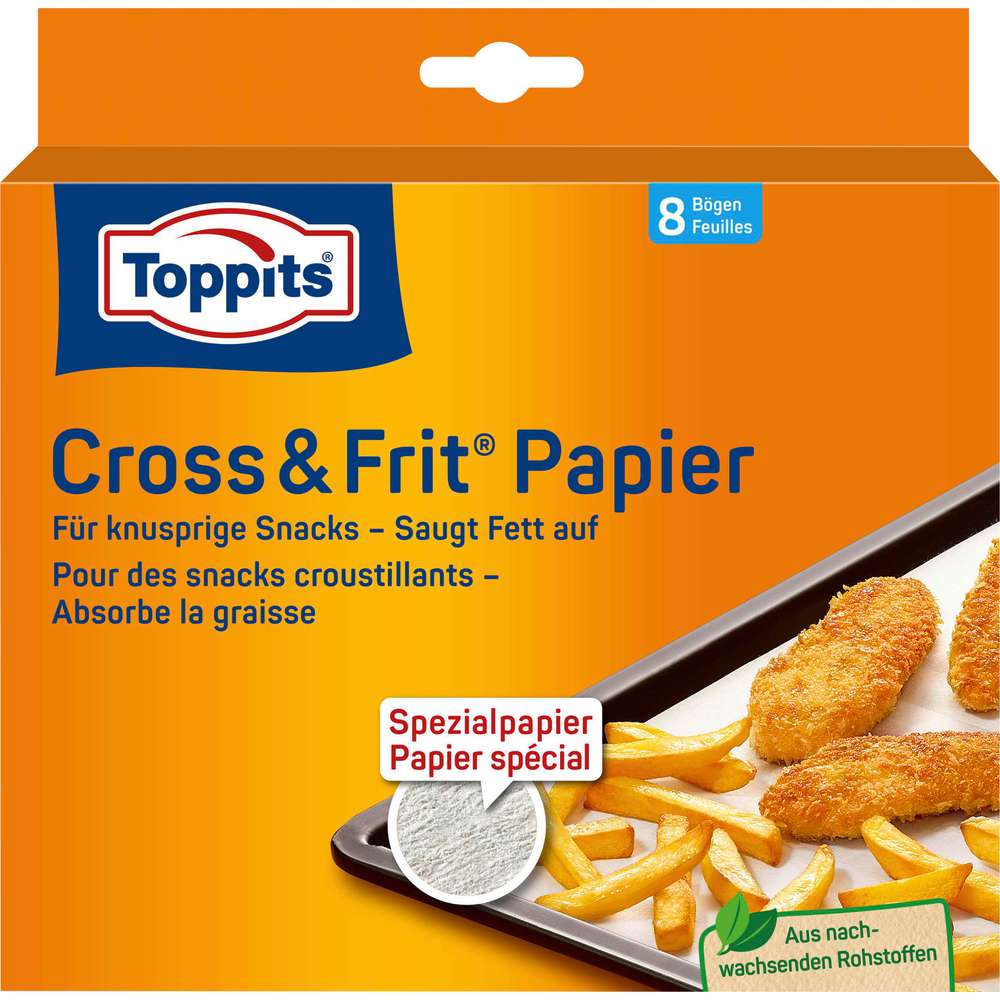 Produktabbildung Toppits Back-und Spezial-Papier Cross & Frit, 8 Stück