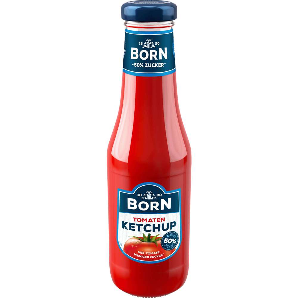 Produktabbildung Born Tomatenkechup 50% weniger Zucker