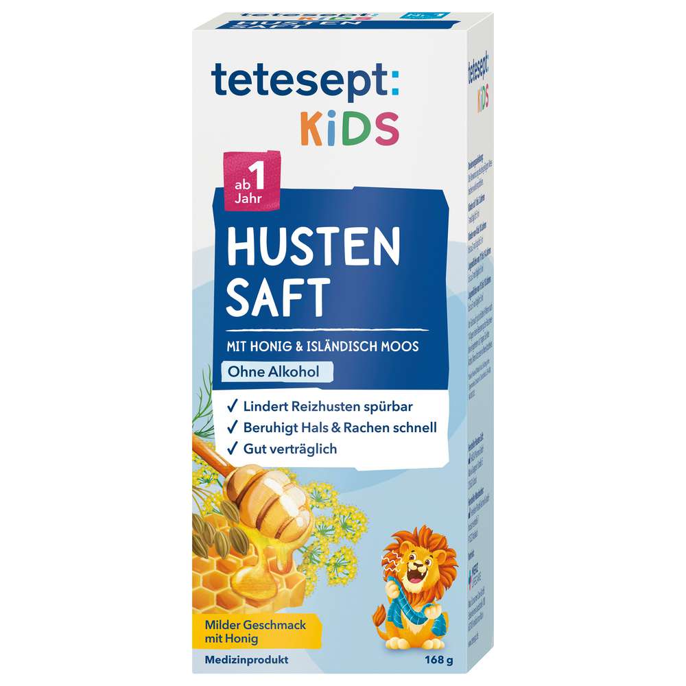 Produktabbildung tetesept Hustensaft Kids