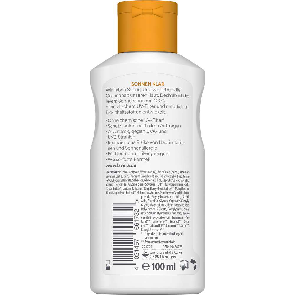 Produktabbildung lavera Sonnenlotion Sensitiv LSF 30