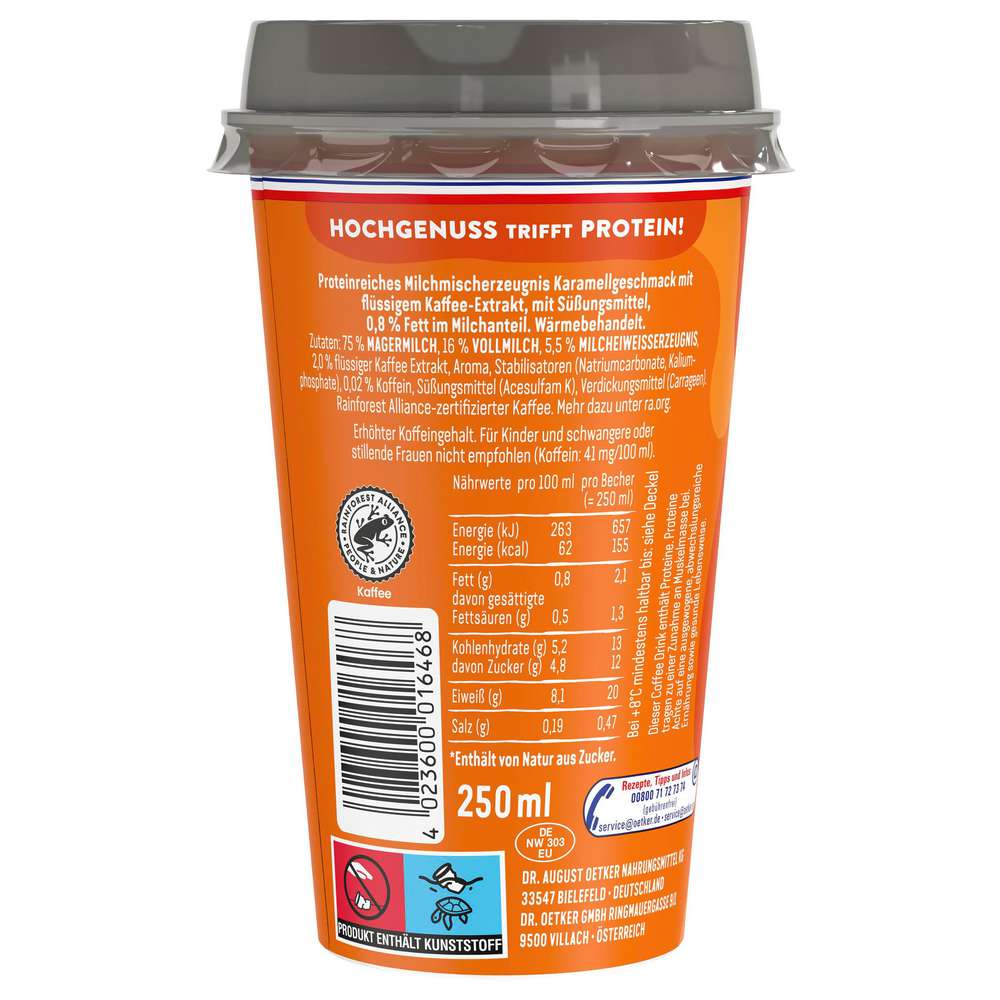Produktabbildung Dr. Oetker Coffee High Protein, Caramel Macchiato