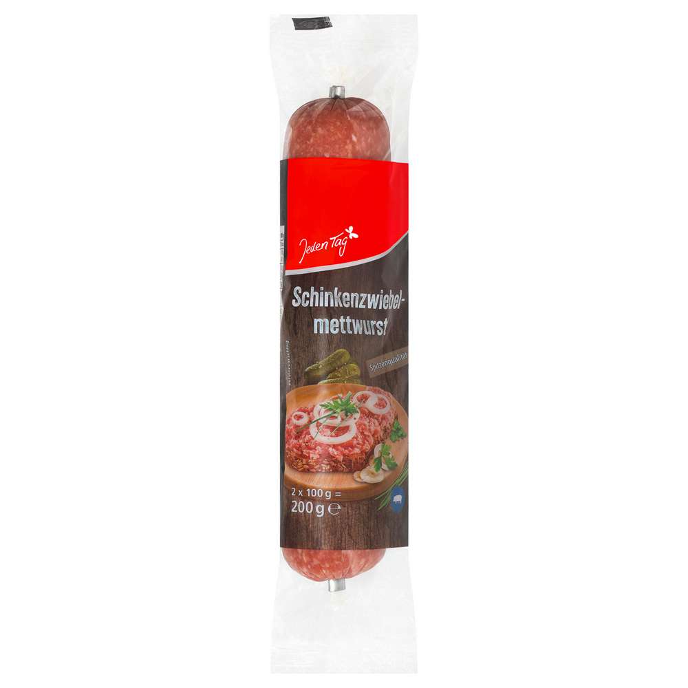 Produktabbildung Jeden Tag Schinken-Zwiebelmettwurst