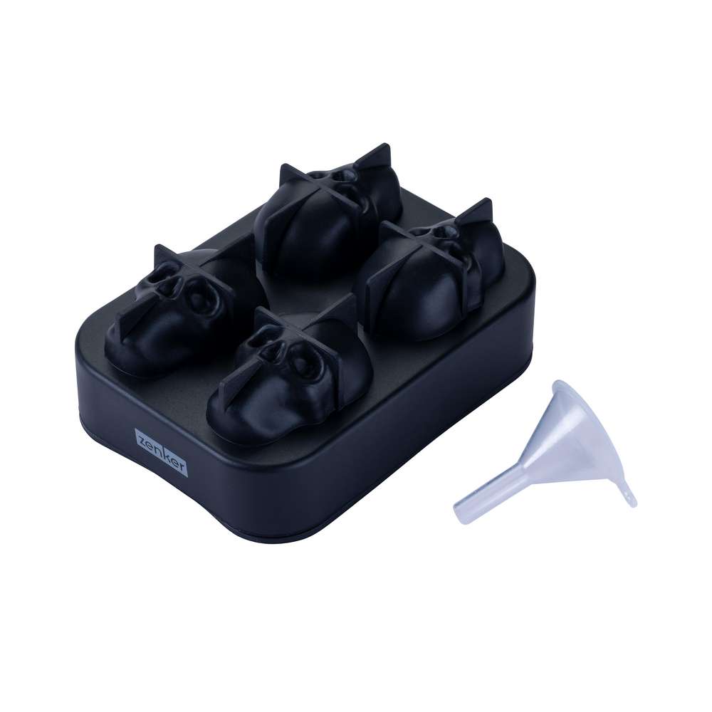 Produktabbildung Zenker Silikon Eiswürfelformer 3D Totenkopf