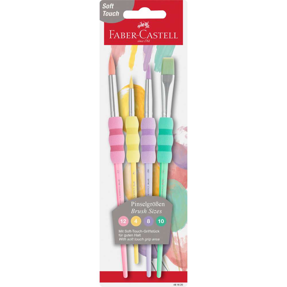 Produktabbildung Faber-Castell Pinsel-Set mit Softgriffen, Pastell