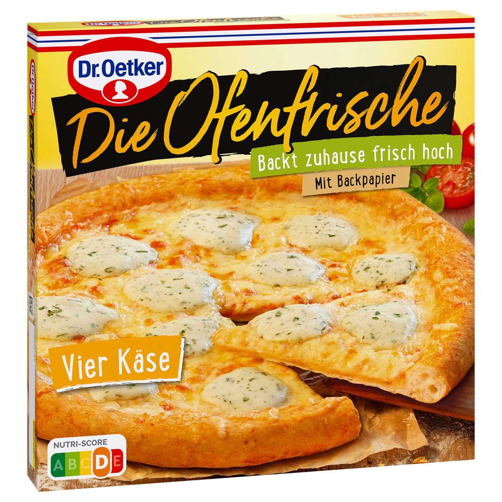 Produktabbildung Dr. Oetker Pizza Ofenfrische Vier-Käse, tiefgekühlt