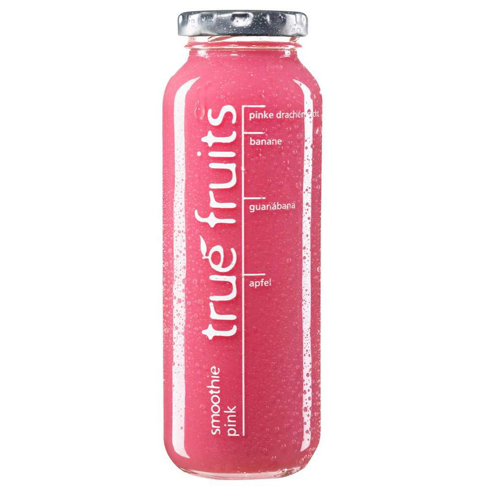 Produktabbildung True Fruits Pink Smoothie pinker Drachenfrucht Guanábana