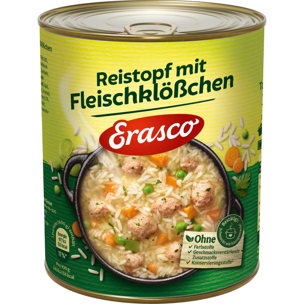 Produktabbildung Erasco Reistopf mit Fleischklößchen