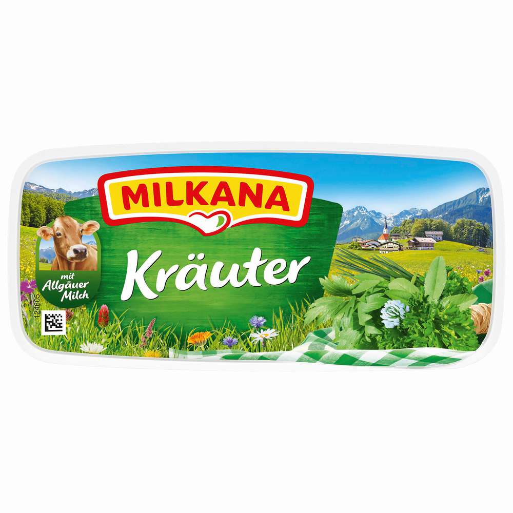 Produktabbildung Milkana Schmelzkäse, Kräuter mit Allgäuer Milch
