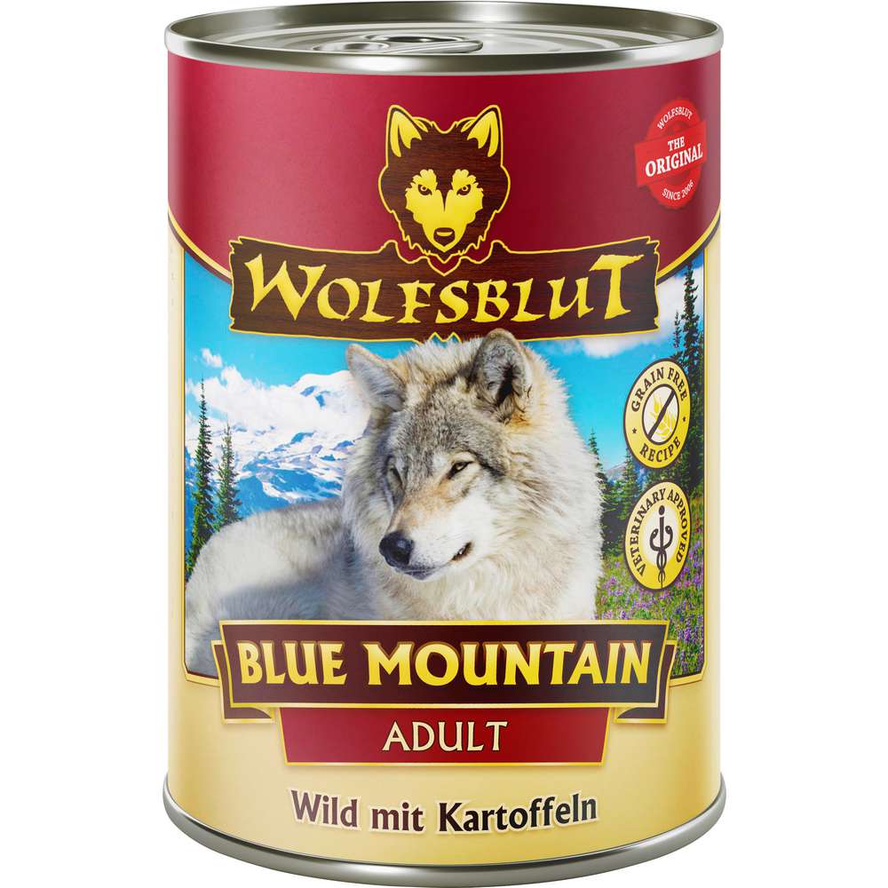 Produktabbildung Wolfsblut Hunde-Nassfutter, Blue Mountain, Wild/Kartoffel