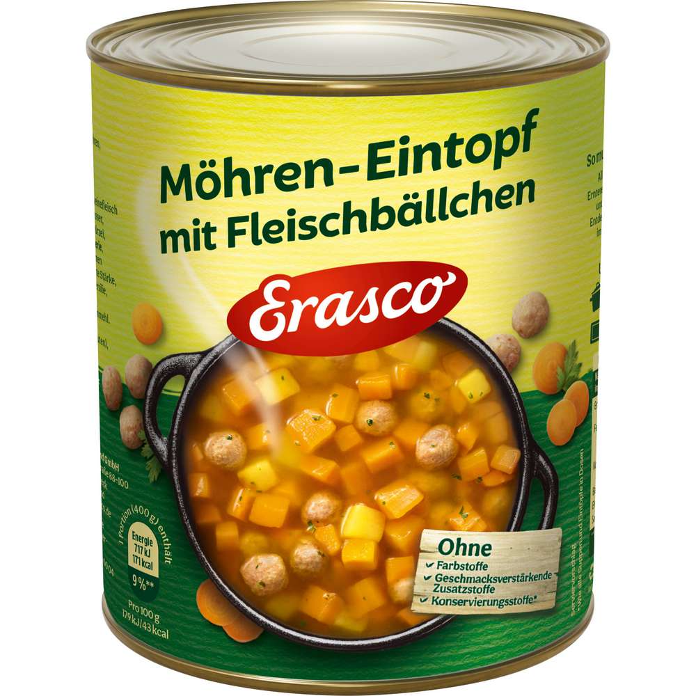 Produktabbildung Erasco Möhren-Eintopf mit Fleischbällchen