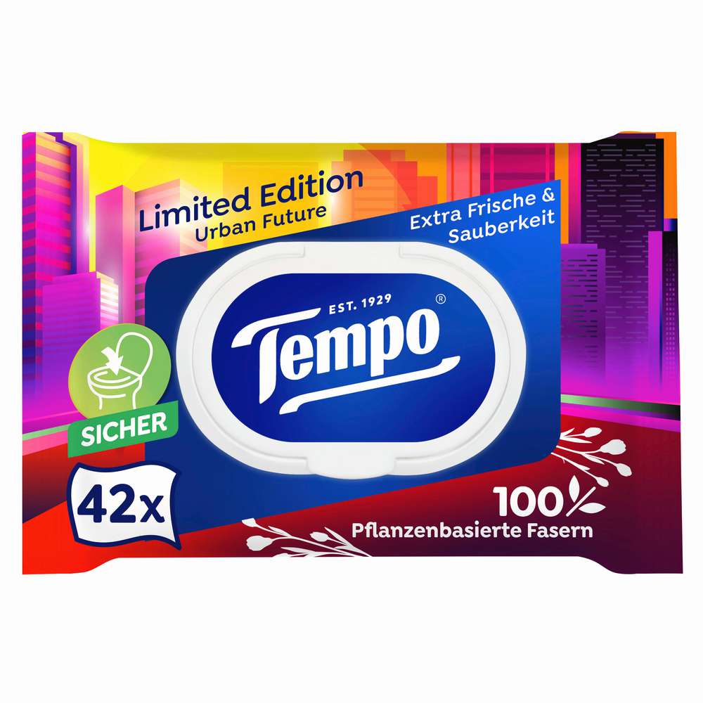 Produktabbildung Tempo Feuchte Toilettentücher, Limited Edition