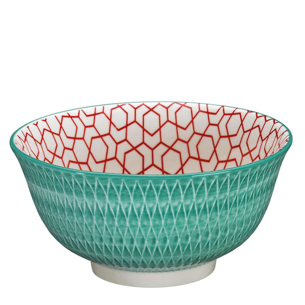 Produktabbildung Küchenprofi Bowl Amici Rauten türkis 18cm