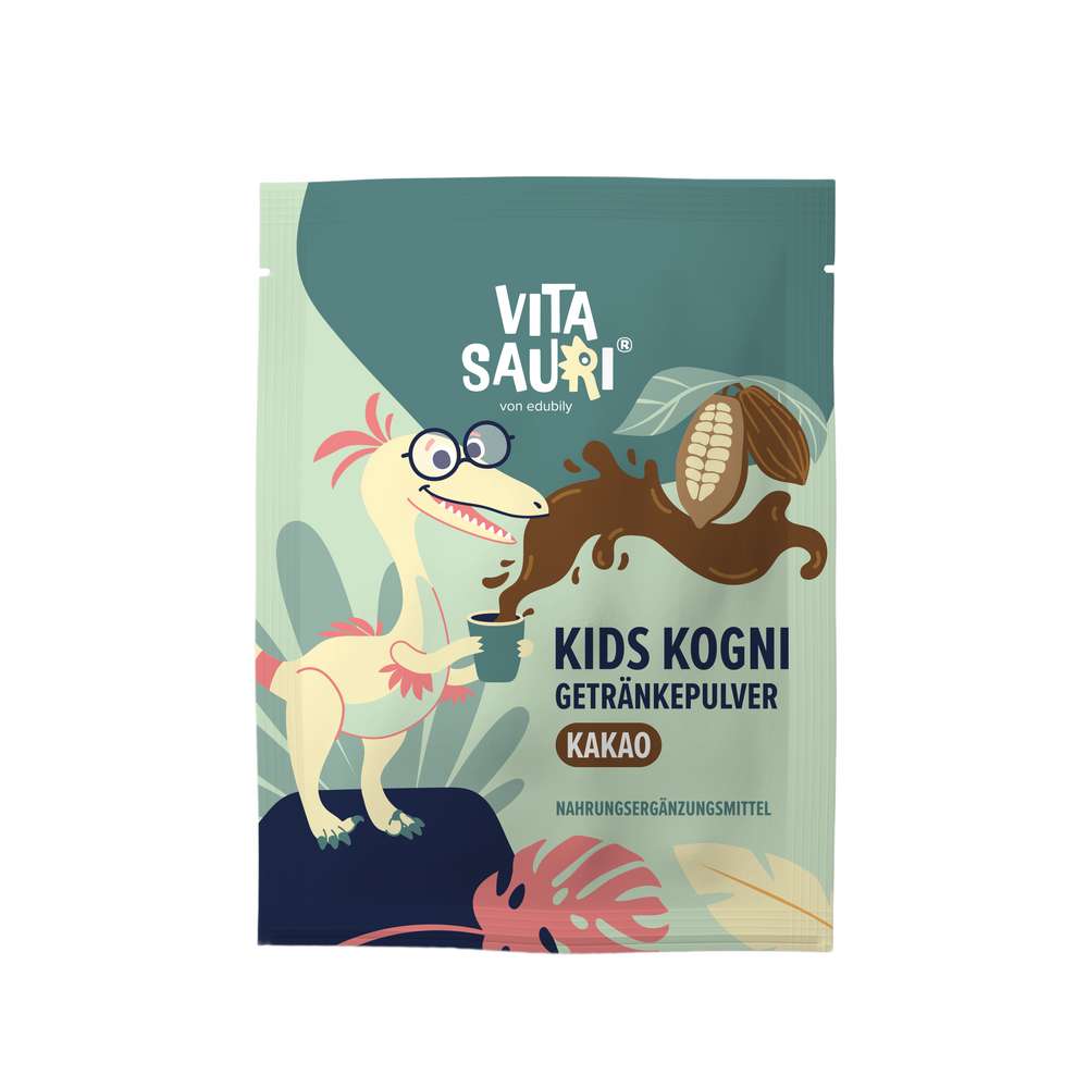 Produktabbildung edubily Vitasauri Kids Kogni Getränkepulver Kakao