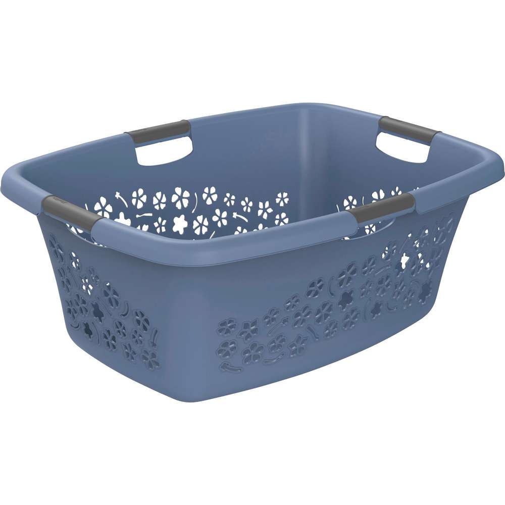 Produktabbildung Rotho Wäschekorb Flowers, Horizon Blue