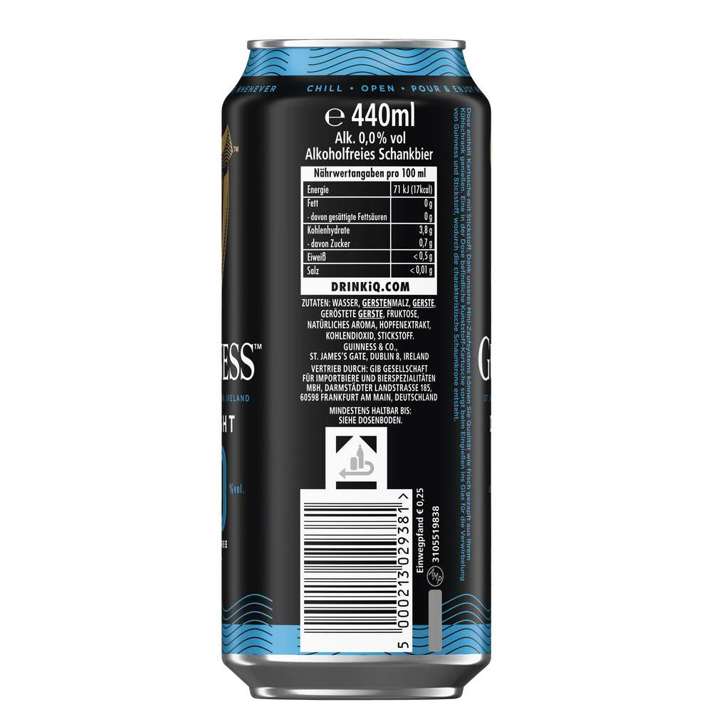 Produktabbildung Guinness Draught 0,0%