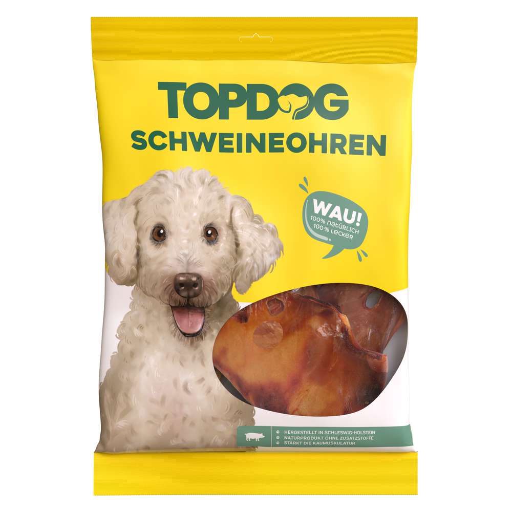 Produktabbildung Top Dog Hunde-Snacks Schweineohren