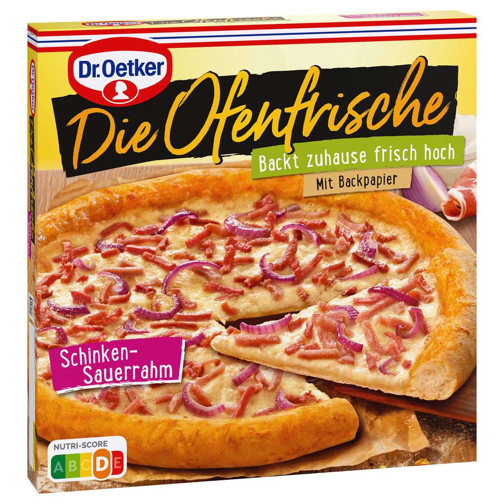 Produktabbildung Dr. Oetker Pizza Ofenfrische Schinken-Sauerrahm, tiefgekühlt
