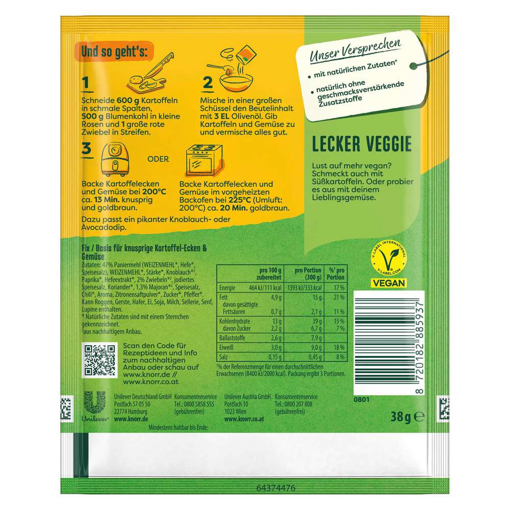 Produktabbildung Knorr Fix-Würzmischung, Kartoffelecken