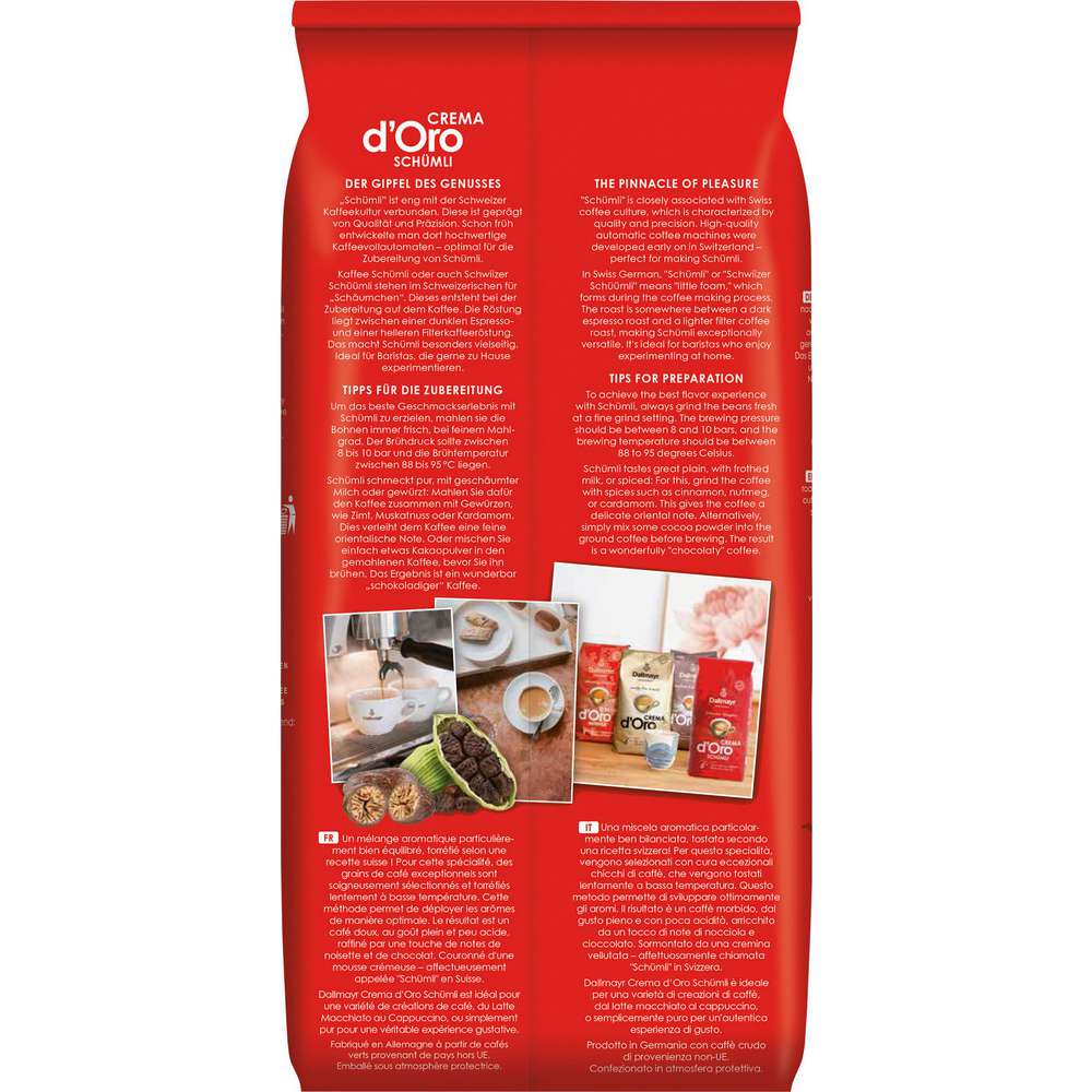Produktabbildung Dallmayr Crema d'Oro Schümli, ganze Bohne