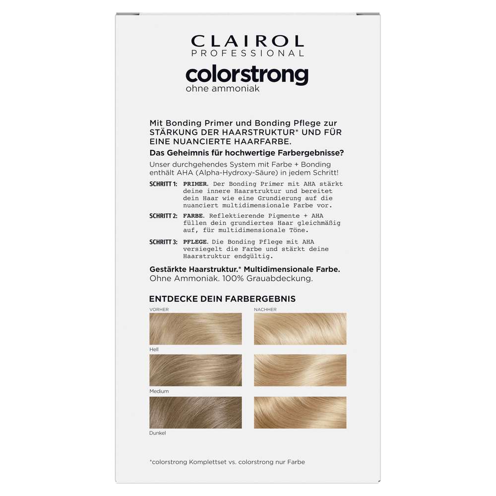 Produktabbildung Clairol Haarfarbe Colorstrong ohne Ammoniak, 10/0 Extra Hellblond